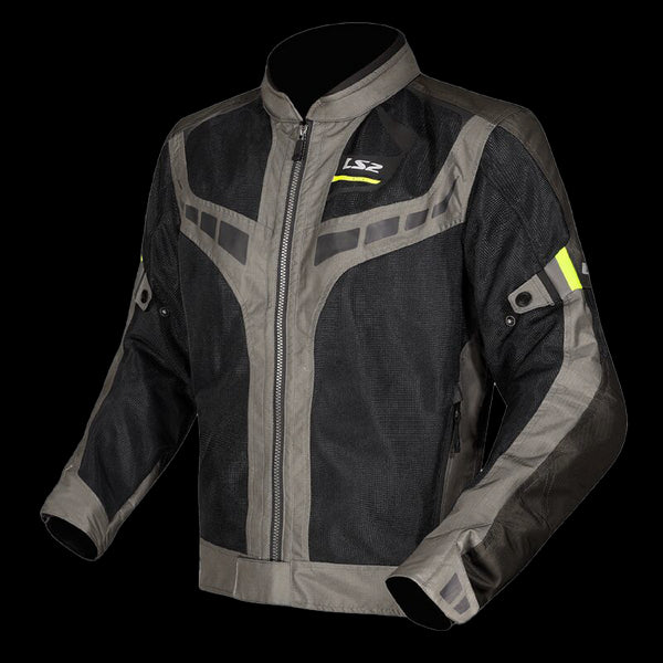 LS2 Mens Garda Jacket - Green/Black/Hi-Vis Yellow