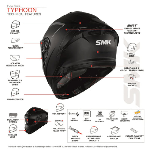 SMK Typhoon Rival Helmet - MA266