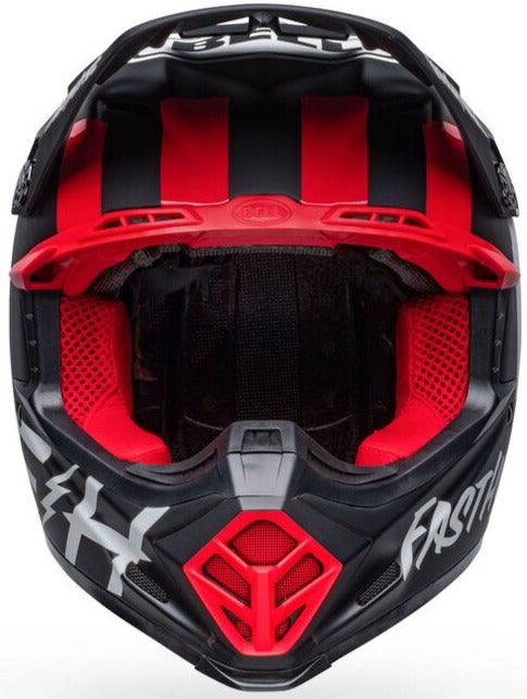 Bell Moto-9S Flex Fasthouse Tribe Helmet - Black/White Matt/Gloss