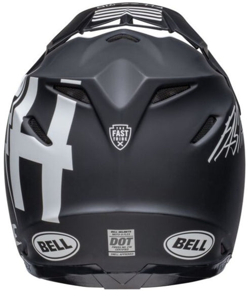Bell Moto-9S Flex Fasthouse Tribe Helmet - Black/White Matt/Gloss