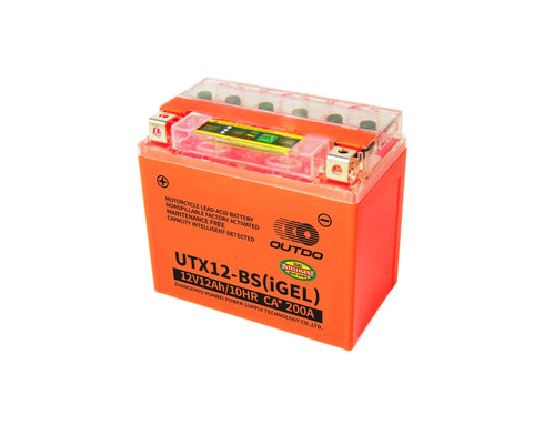 OUTDO iGEL Maintenance Free Motorcycle Battery - UTX12-BS