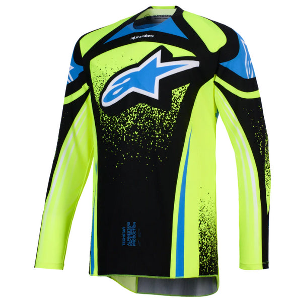 Alpinestars 2026 Techstar Nomur Jersey Dark Navy/Yellow Fluo/Ucla Blue