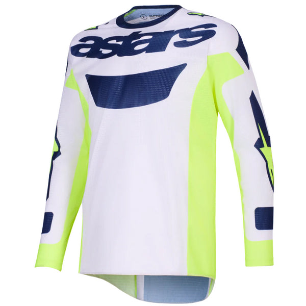 Alpinestars 2026 Racer Air Riway Jersey Light Gray/Yellow Fluo/Blue