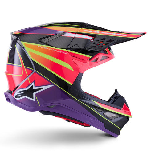 Supertech M10 Era Helmet ECE Pink/Violet/Yellow Fluo Gloss