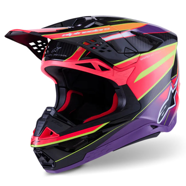 Supertech M10 Era Helmet ECE Pink/Violet/Yellow Fluo Gloss