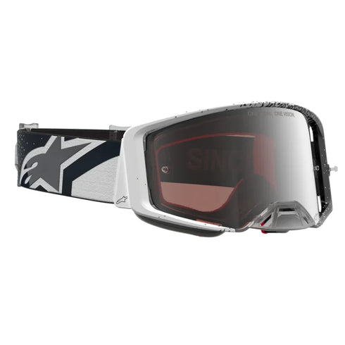 Alpinestars Supertech Hiten Goggles - White/Black (Mirror Silver Lens) — Motorcycle Gear (image 3 of 4)