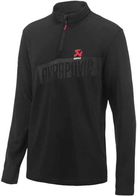 Akrapovic Mens Corpo Zip Turtleneck Hoodie - Black