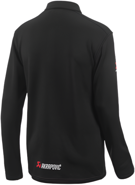 Akrapovic Mens Corpo Zip Turtleneck Hoodie - Black