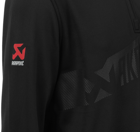 Akrapovic Mens Corpo Zip Turtleneck Hoodie - Black