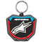 Alpinestars Plate Key Chain Black/Blue/Red