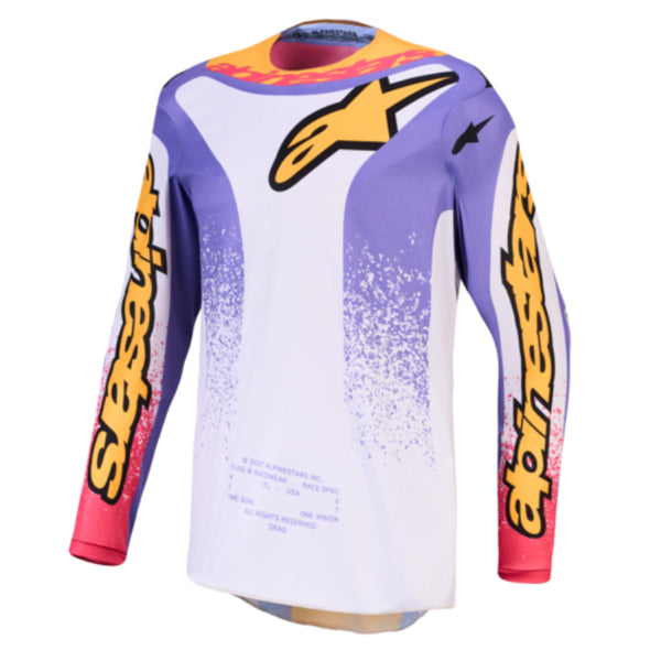 Alpinestars 2027 Fluid Drag Jersey Light Lilac/Blue/Iris Gold — Off-Road/MX Jersey (image 1 of 2)