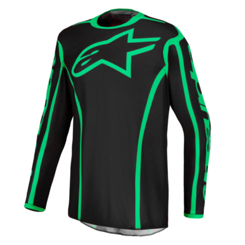 Alpinestars 2027 Fluid Apex V2 Jersey Black/Green Fluo