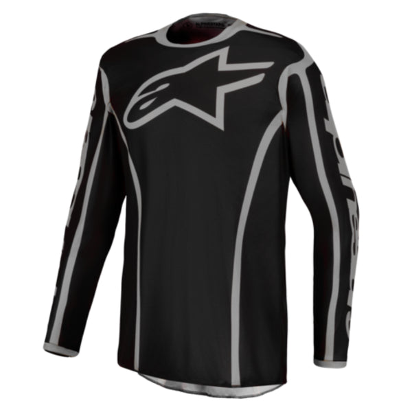 Alpinestars 2027 Fluid Apex V2 Jersey Black/Silver — Off-Road/MX Jersey (image 1 of 2)