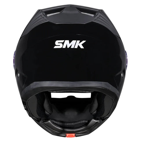 SMK Gullwing Solid Helmet - GL200 (Black) — Motorcycle Helmets (image 4 of 5)