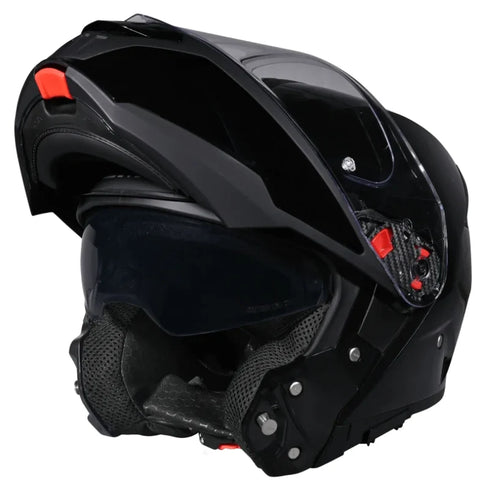 SMK Gullwing Solid Helmet - GL200 (Black) — Motorcycle Helmets (image 1 of 5)
