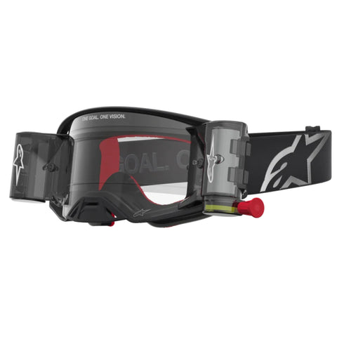 Alpinestars Supertech Firma Roll Off Goggles - Black/Silver (Clear Lens)