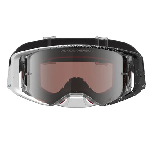 Alpinestars Supertech Hiten Goggles - White/Black (Mirror Silver Lens) — Motorcycle Gear (image 2 of 4)