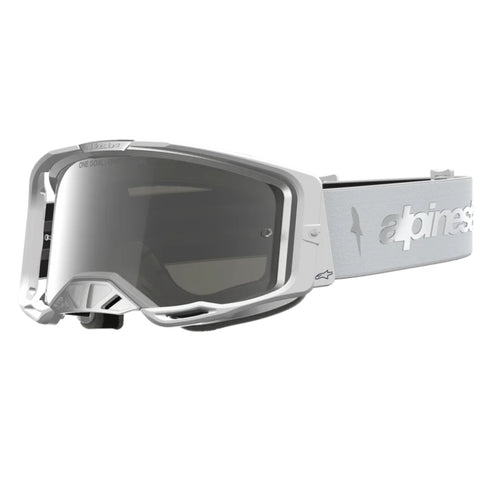 Alpinestars Vision 8 Amber Goggles - White/Silver (Mirror Silver Lens)