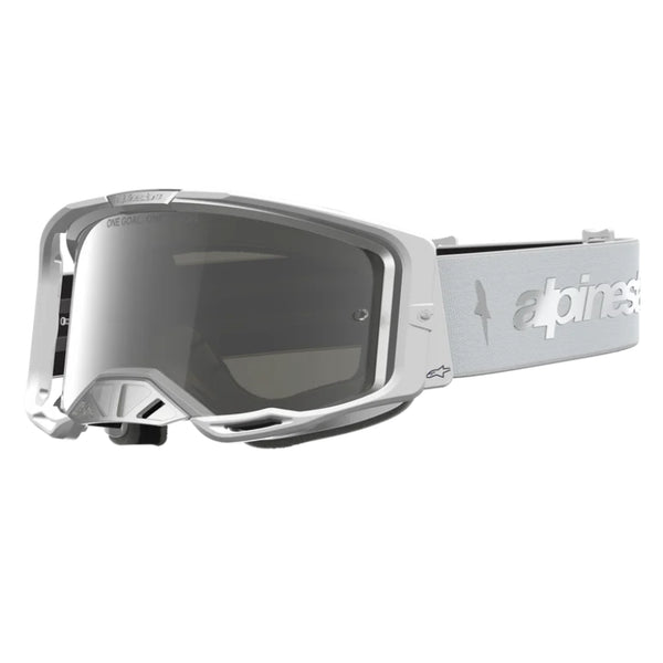 Alpinestars Vision 8 Amber Goggles - White/Silver (Mirror Silver Lens)