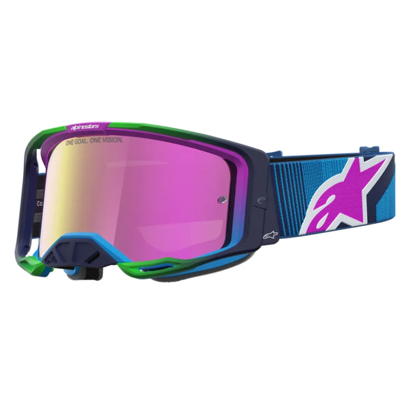 Alpinestars Vision 8 Maven Goggles - Blue/Purple (Mirror Pink Lens)