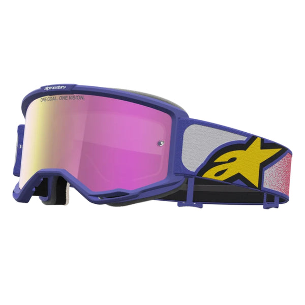 Alpinestars Vision 5 Drag Goggles - Red/Purple (Mirror Pink Lens)