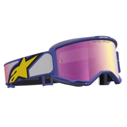 Alpinestars Vision 5 Drag Goggles - Red/Purple (Mirror Pink Lens) — Motorcycle Gear (image 3 of 4)