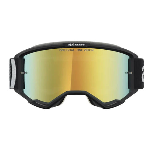 Alpinestars Vision 5 Hone Goggles - Black/White (Mirror Gold Lens) — Motorcycle Gear (image 2 of 4)