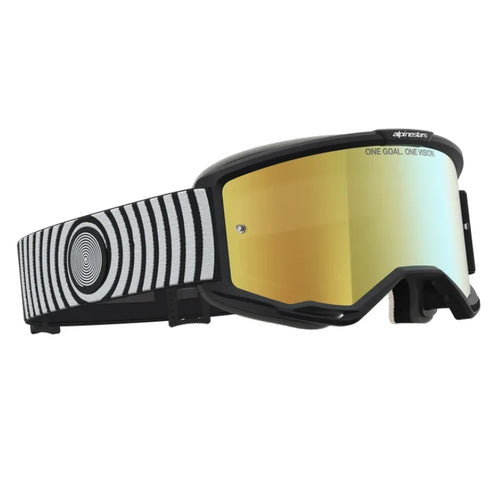Alpinestars Vision 5 Hone Goggles - Black/White (Mirror Gold Lens) — Motorcycle Gear (image 3 of 4)