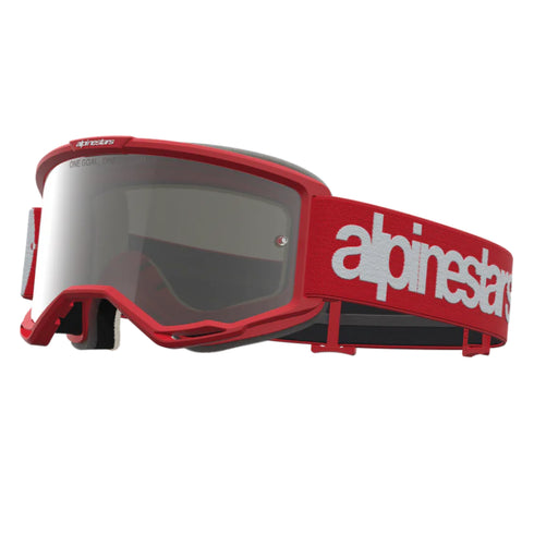 Alpinestars Vision 5 Hone Goggles - Red/White (Mirror Silver Lens)