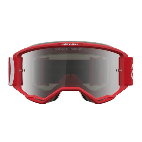 Alpinestars Vision 5 Hone Goggles - Red/White (Mirror Silver Lens) — Motorcycle Gear (image 2 of 4)