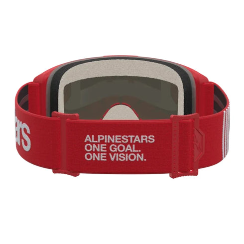 Alpinestars Vision 5 Hone Goggles - Red/White (Mirror Silver Lens) — Motorcycle Gear (image 4 of 4)