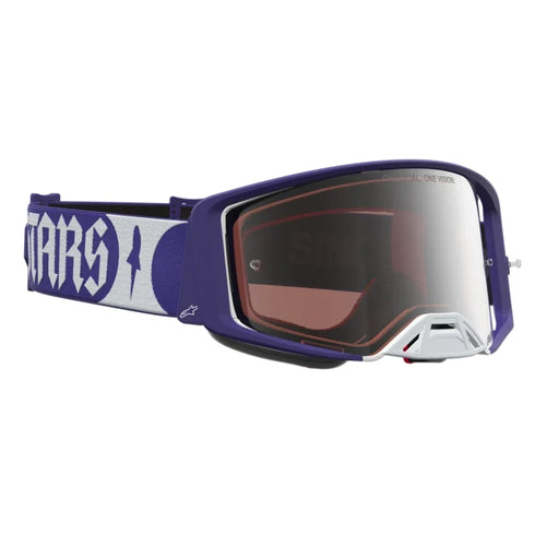 Alpinestars Supertech Atrox Goggles - Blue/White (Mirror Silver Lens) — Motorcycle Gear (image 3 of 4)
