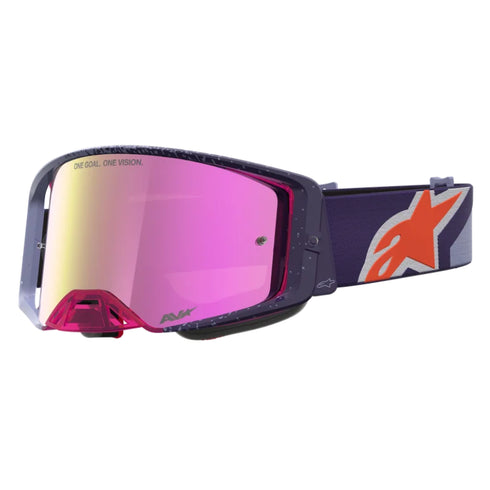 Alpinestars Supertech Hiten Goggles - Purple/Red (Mirror Pink Lens)