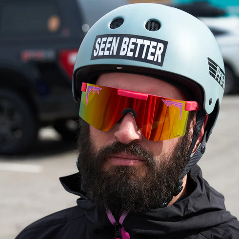 Pit Viper The Originals 2.0 The Radical Wide Sunglasses - HDPV (Polarised Mirror Rainbow Lens) (Copy) — Lifestyle (image 7…