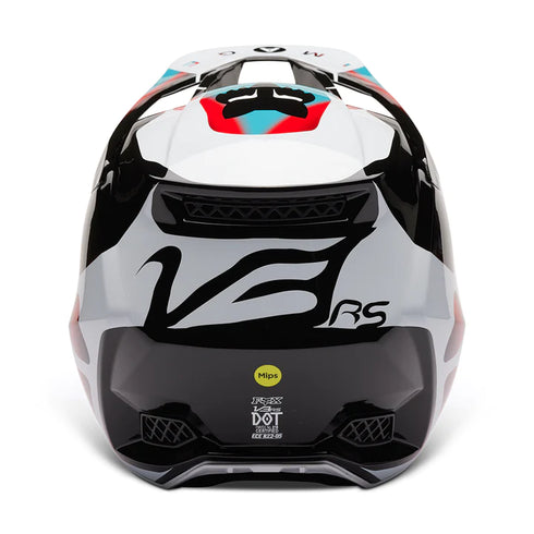 Fox V3 RS SYZ Helmet - Black/White
