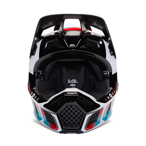 Fox V3 RS SYZ Helmet - Black/White