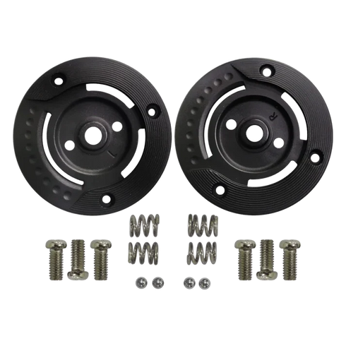 SMK Retro Jet Outer Visor Mechanism (Underplates) - Black