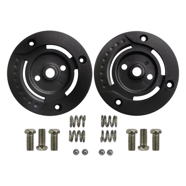 SMK Retro Jet Outer Visor Mechanism (Underplates) - Black