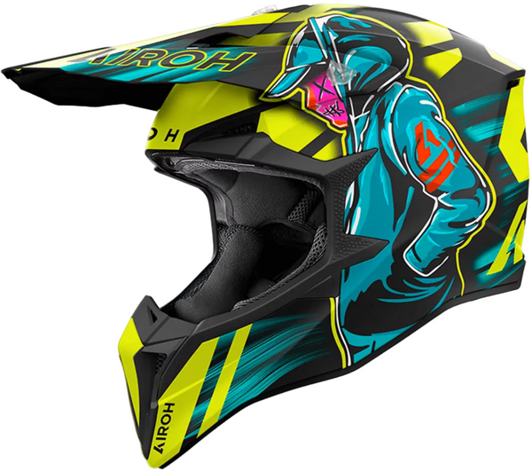Airoh Wraaap Cyber Helmet - Yellow Matt
