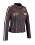 Nexo Sports Ladies Cafe Racer Jacket - Wine