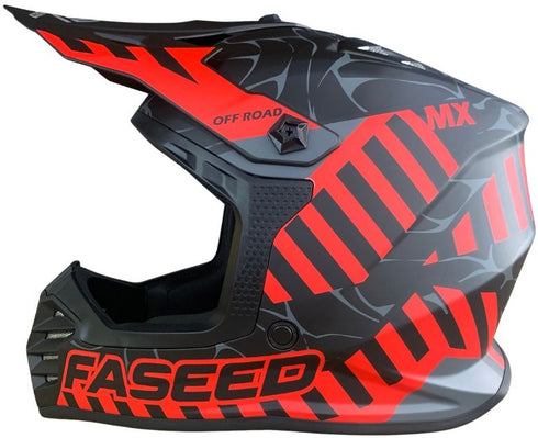 Faseed Youth FS-618 Alert Helmet - Black/Red