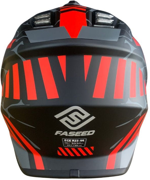 Faseed Youth FS-618 Alert Helmet - Black/Red