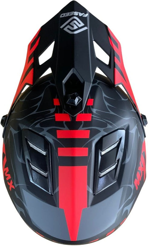 Faseed Youth FS-618 Alert Helmet - Black/Red