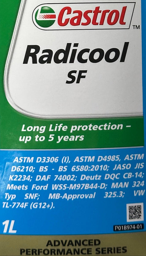 Castrol Radicool SF Coolant - 1L — Cleaning & Care (image 2 of 2)