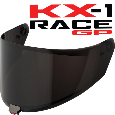 KYT KX-1 Race GP Visor - Dark Smoke