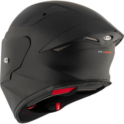 KYT TT-Revo Solid Helmet - Plain Black Matt