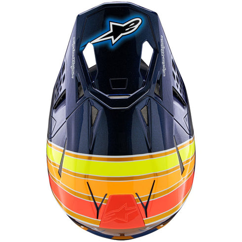 Alpinestars Supertech M10 TLD ED 25 Helmet - Dark Blue/Orange/Yellow/Red