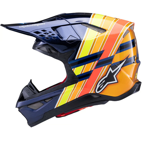 Alpinestars Supertech M10 TLD ED 25 Helmet - Dark Blue/Orange/Yellow/Red