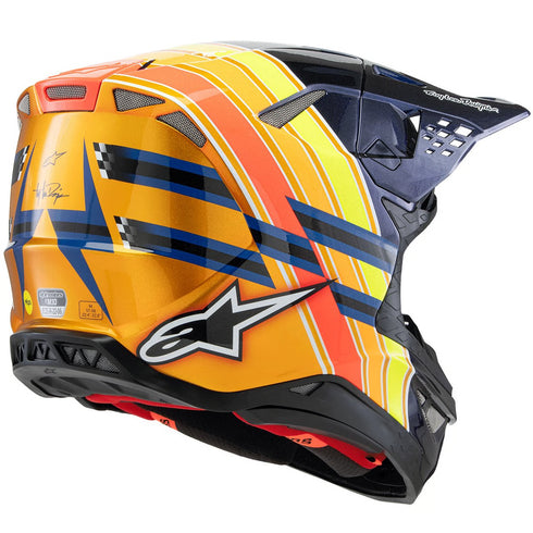 Alpinestars Supertech M10 TLD ED 25 Helmet - Dark Blue/Orange/Yellow/Red