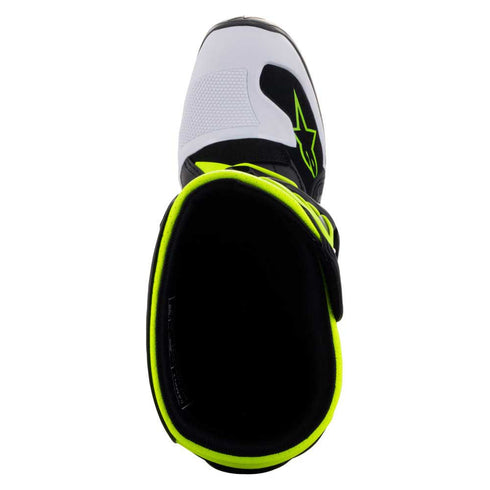 Alpinestars Tech 7S Youth Boots - Black/Enamel White/Blue/Yellow Fluo